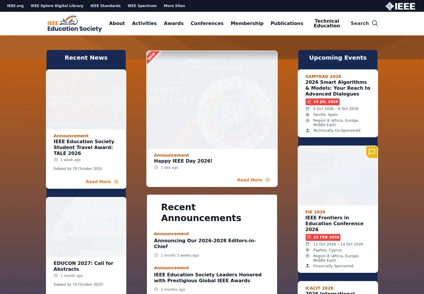 Screenshot of ieee-edusociety.org