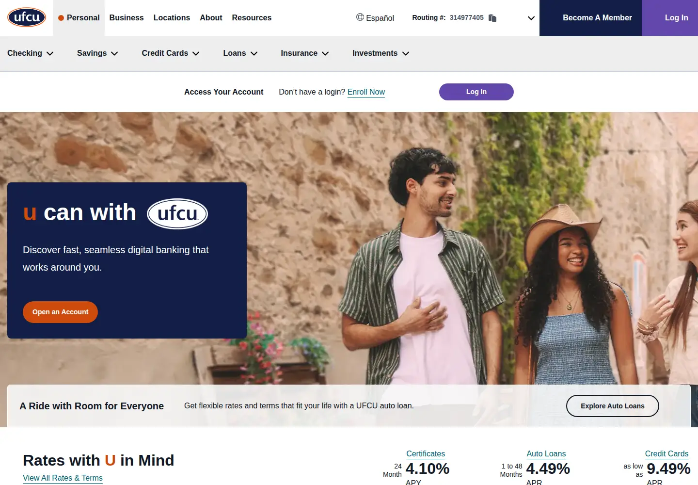 Screenshot of ufcu.org