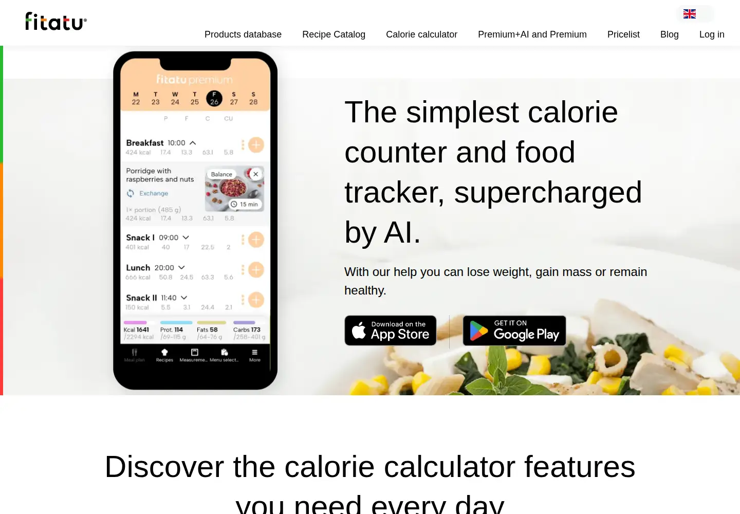 Captured homepage of fitatu.com in the current scan