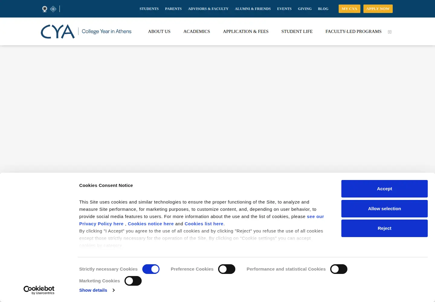 Screenshot of cyathens.org