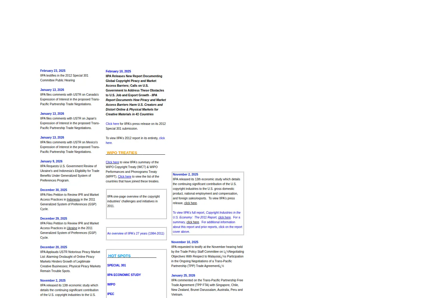 Screenshot of iipa.com