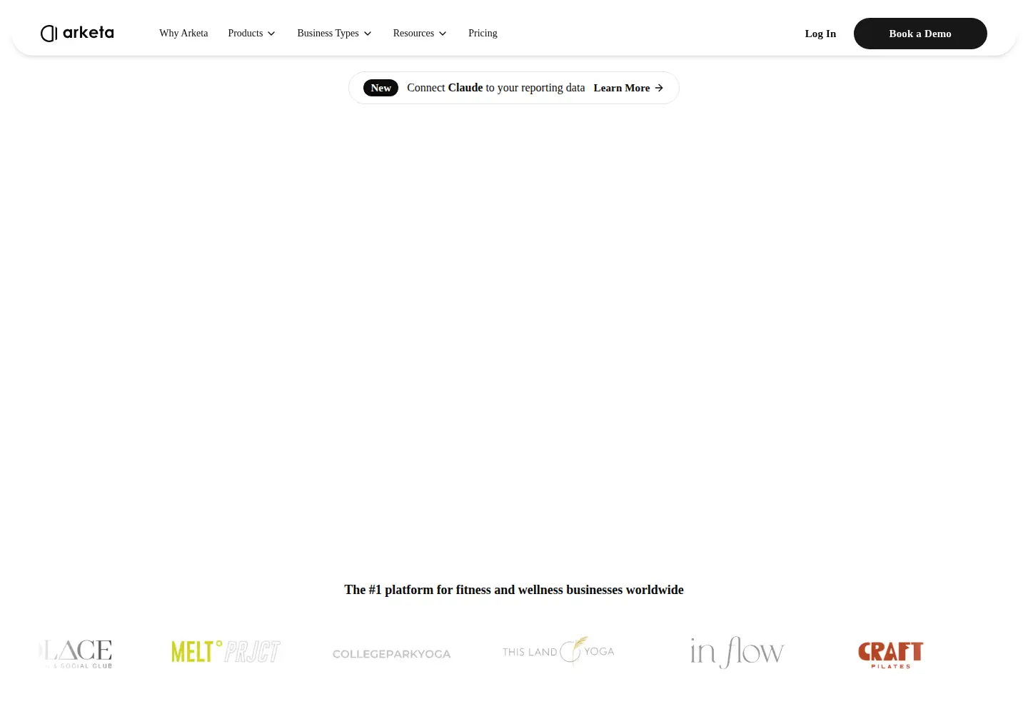 Screenshot of arketa.com