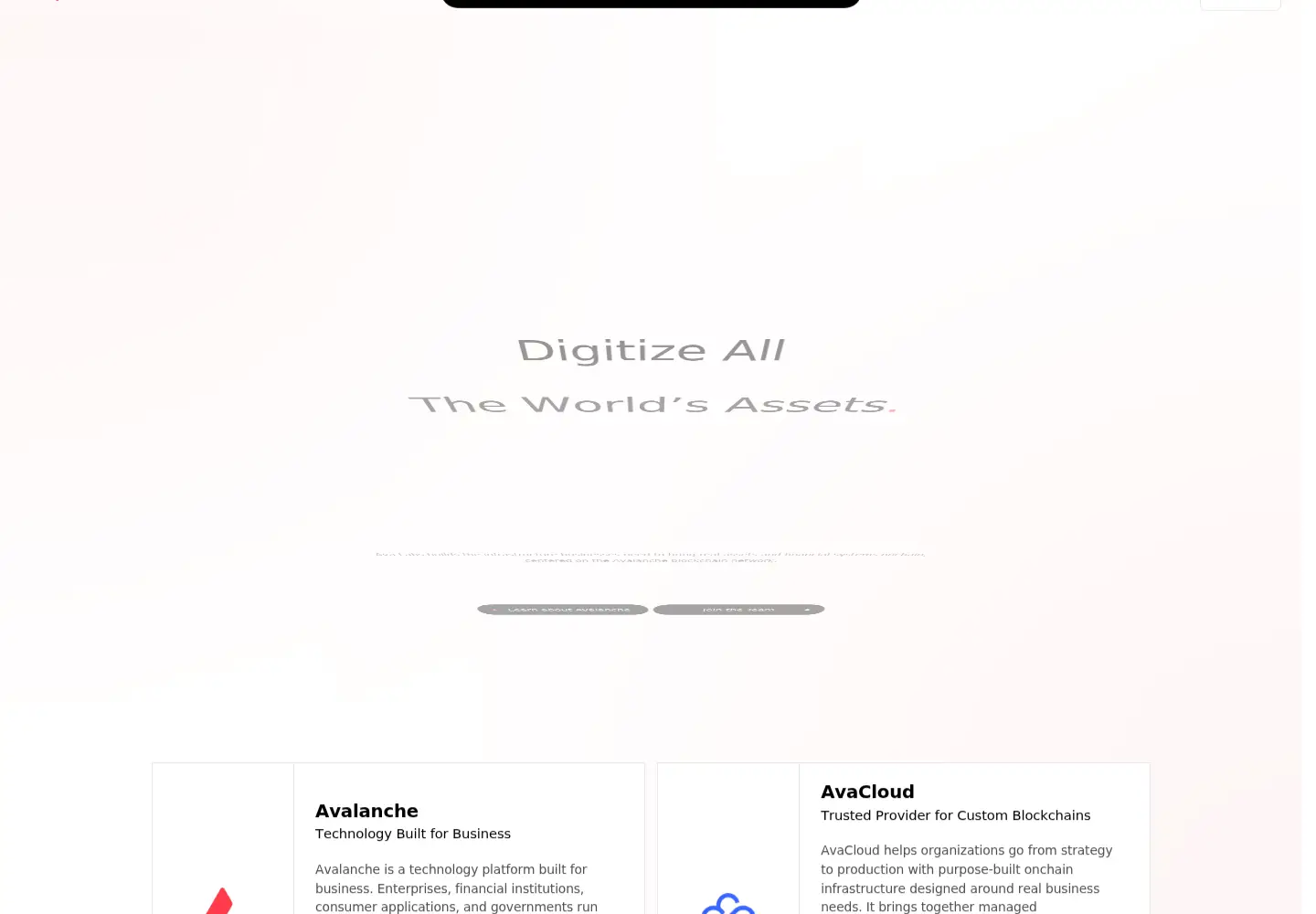 Screenshot of avalabs.org