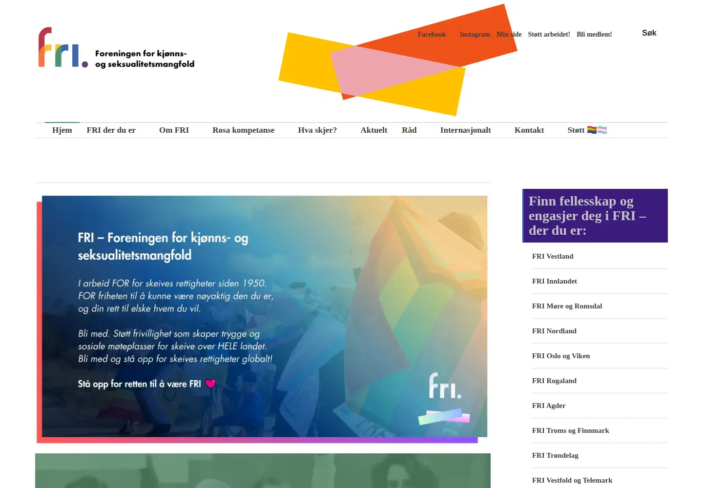Screenshot of foreningenfri.no