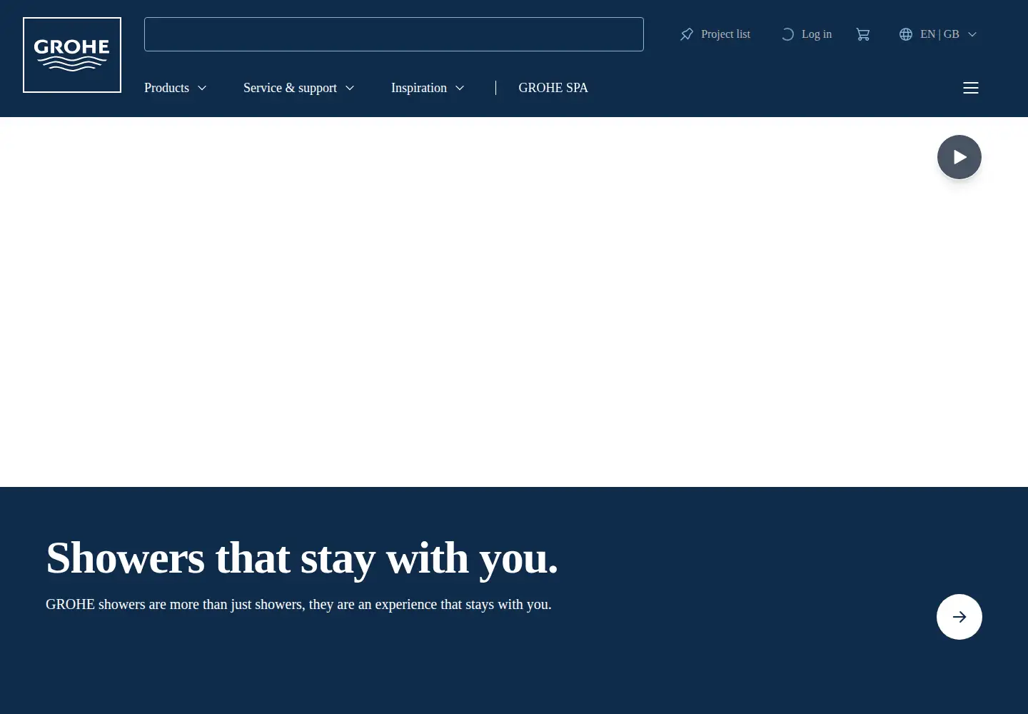 Screenshot of grohe.com