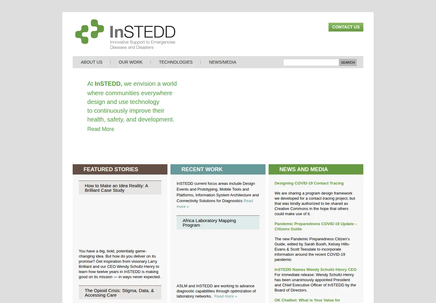 Screenshot of instedd.org