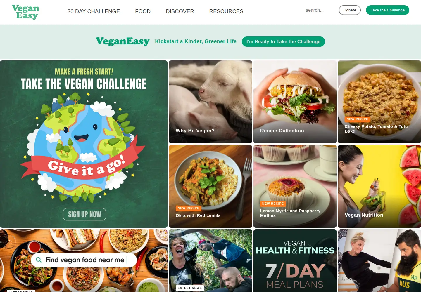 Screenshot of veganeasy.org