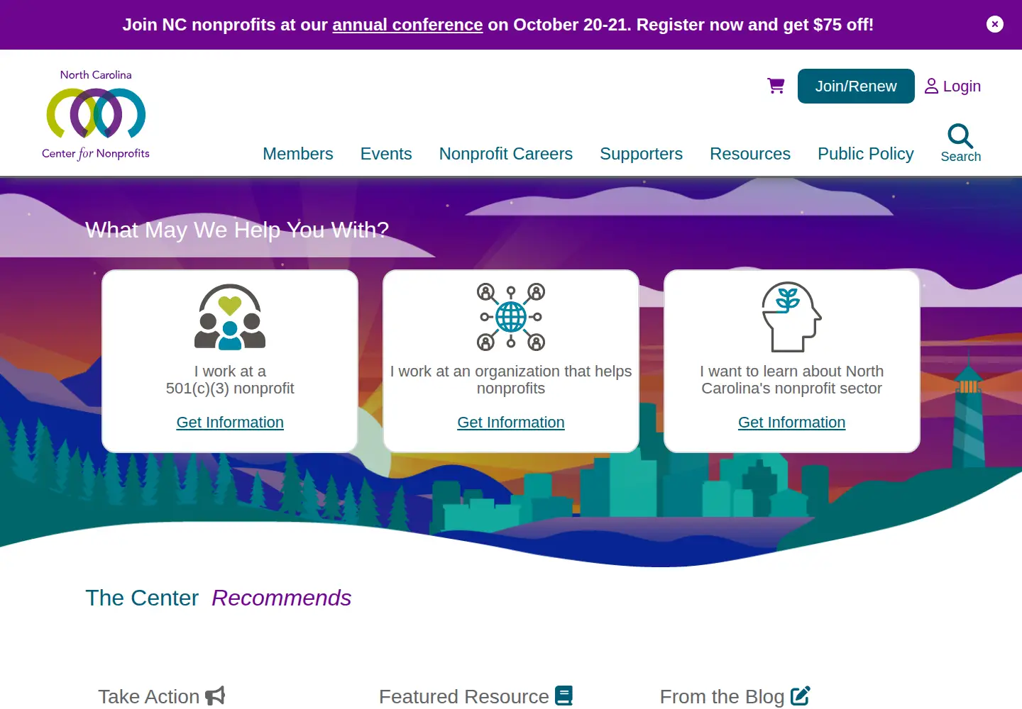Screenshot of ncnonprofits.org
