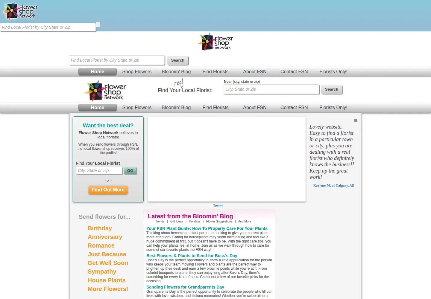 Screenshot of flowershopnetwork.com