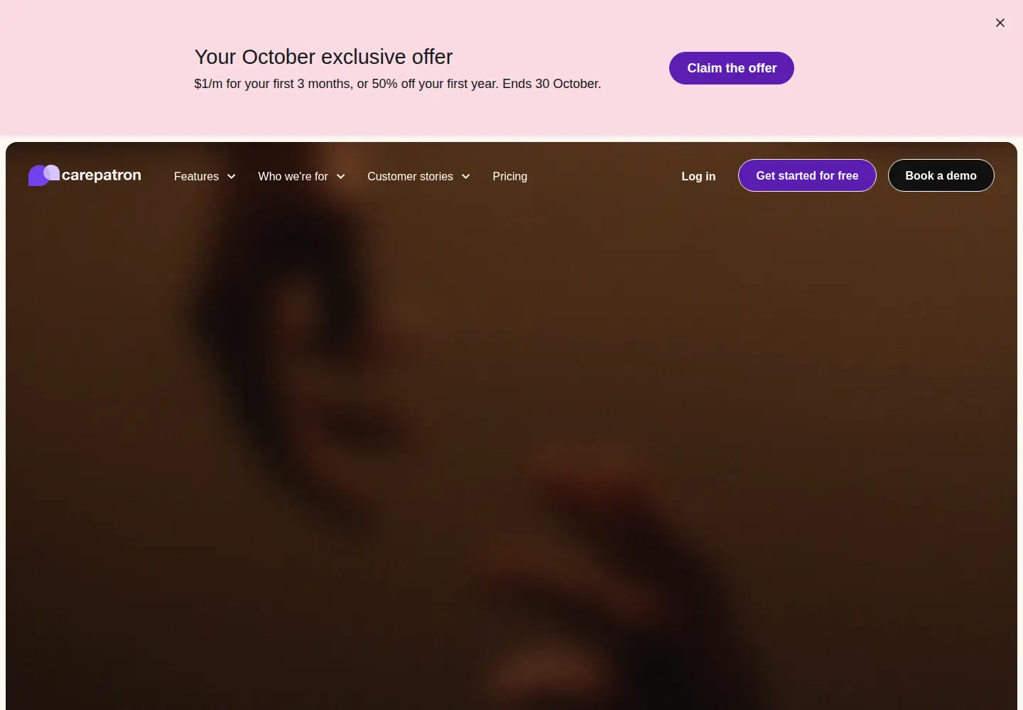 Screenshot of carepatron.com