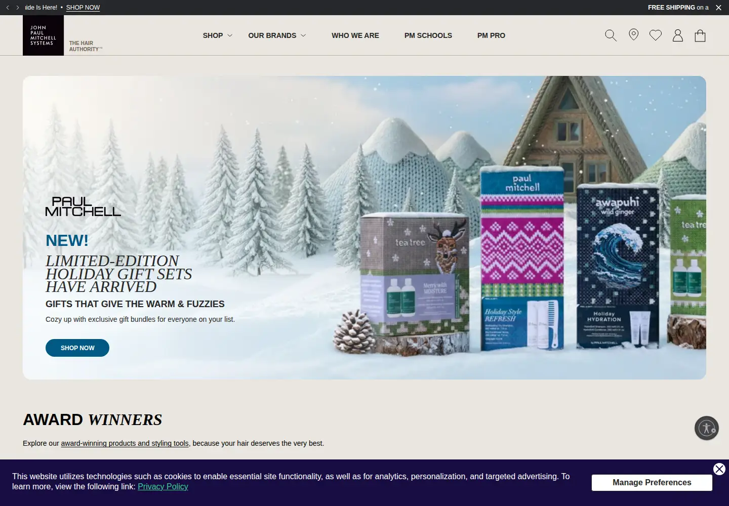 Screenshot of paulmitchell.com