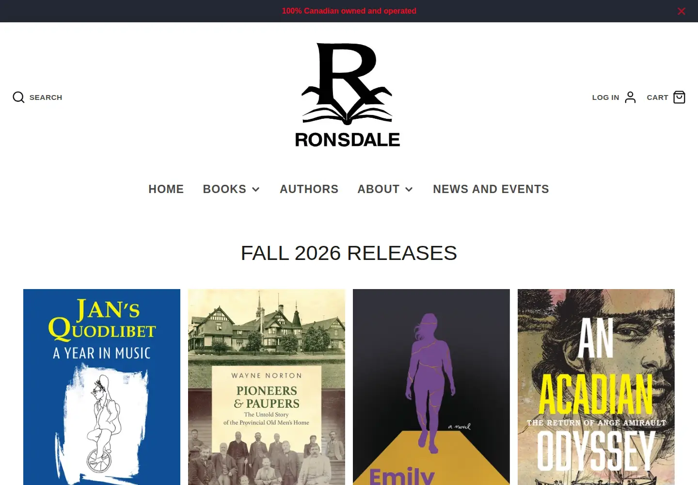 Screenshot of ronsdalepress.com