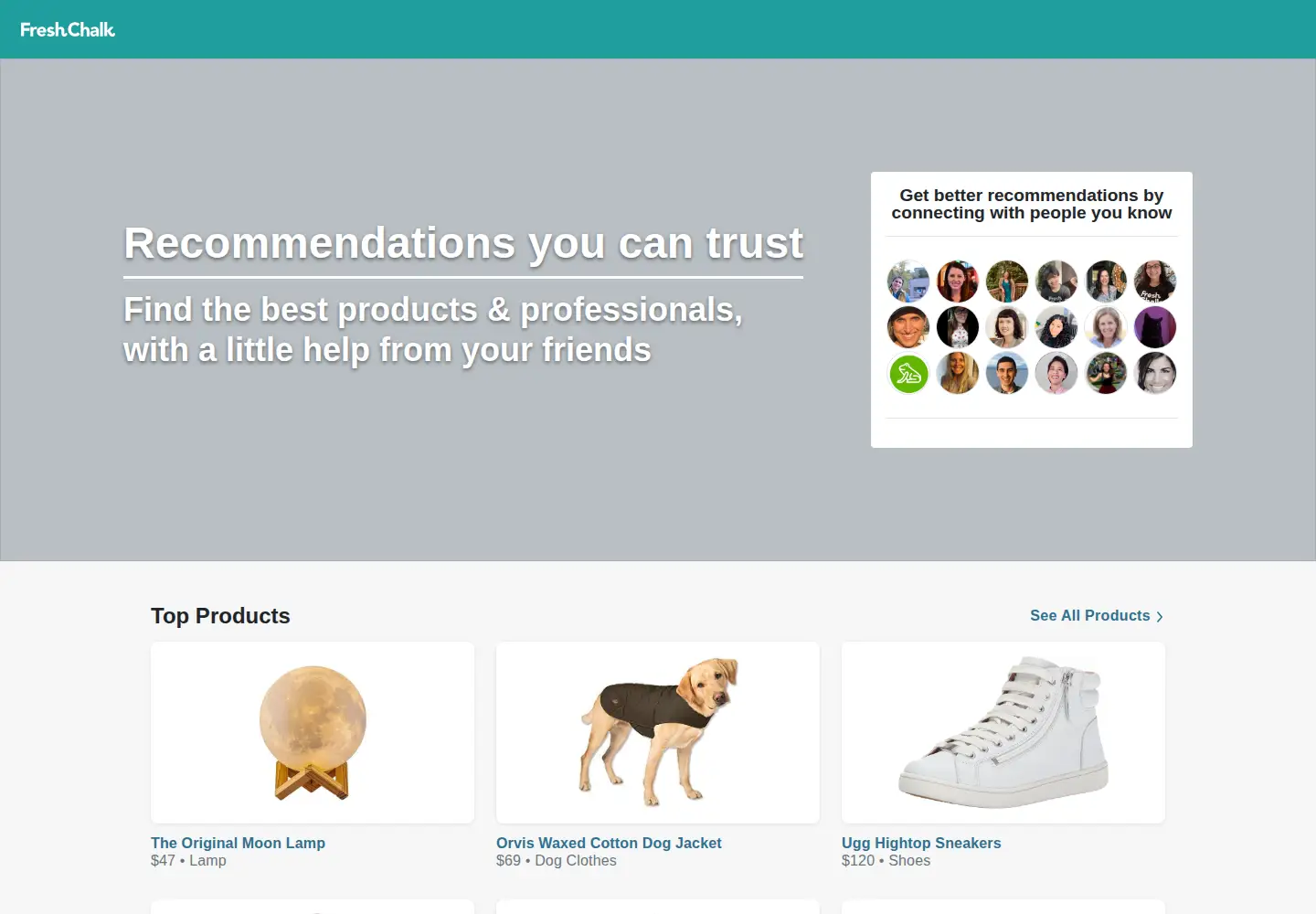 Screenshot of freshchalk.com