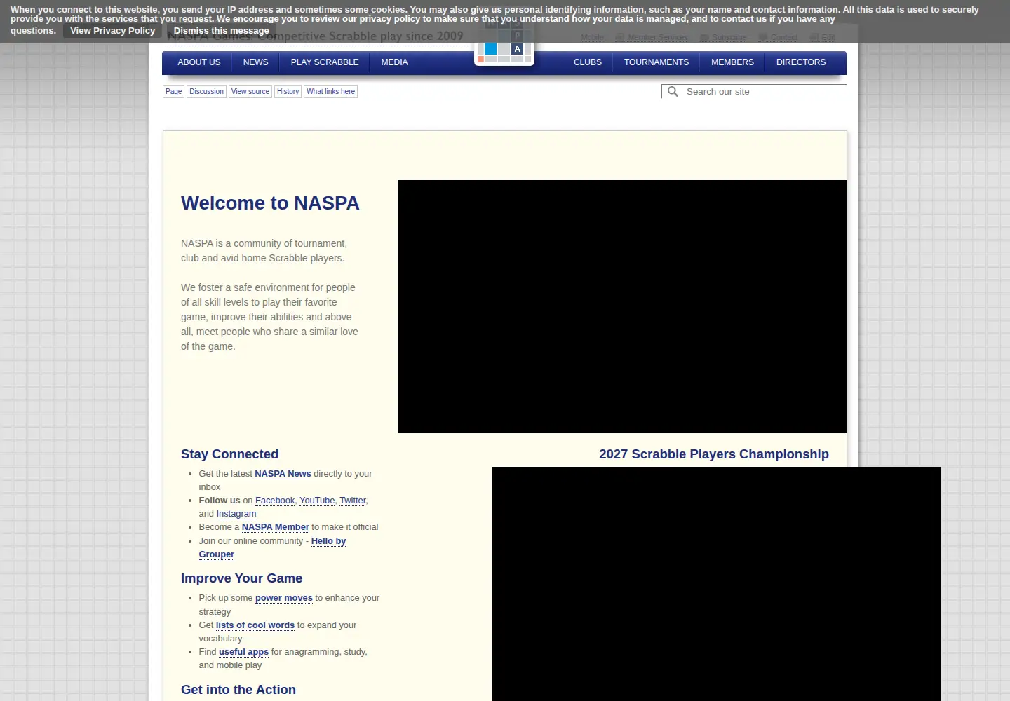 Screenshot of scrabbleplayers.org