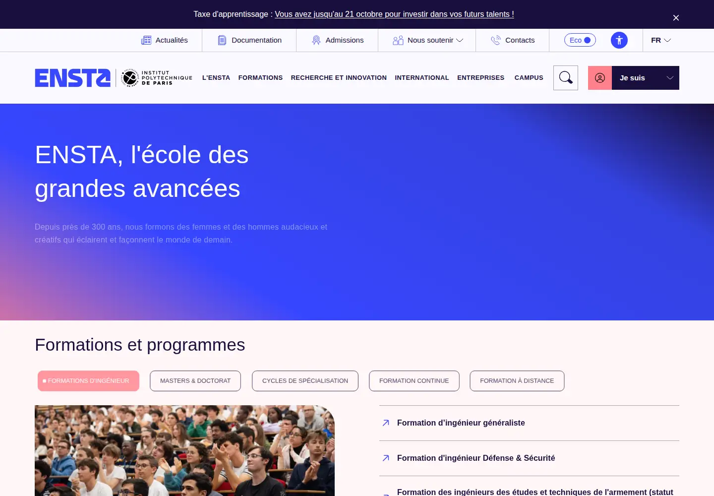 Screenshot of ensta-paris.fr