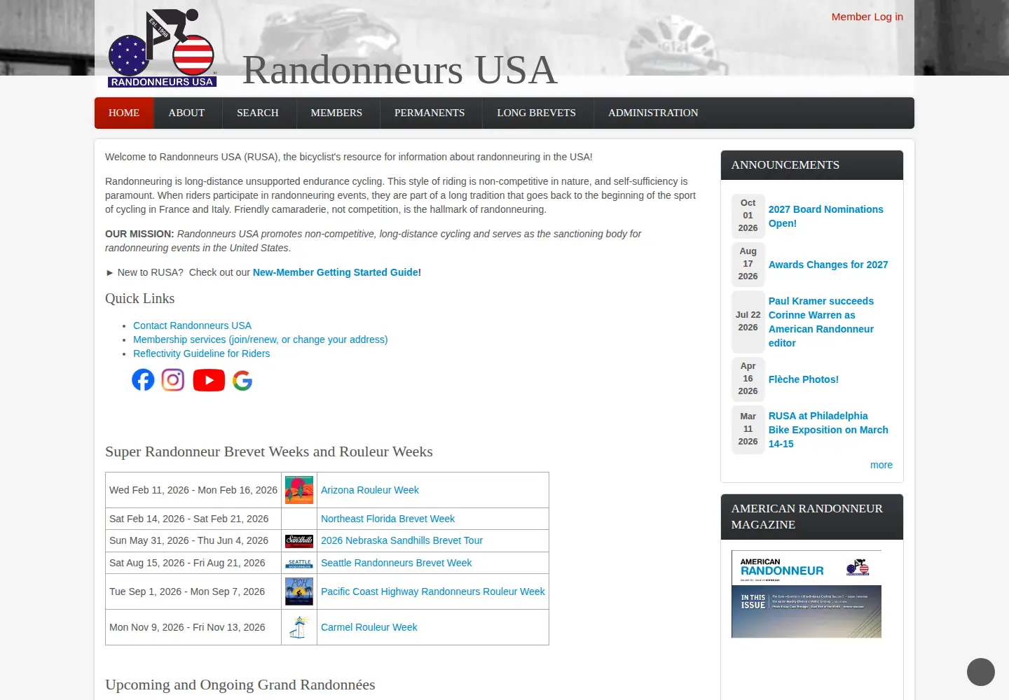 Screenshot of rusa.org