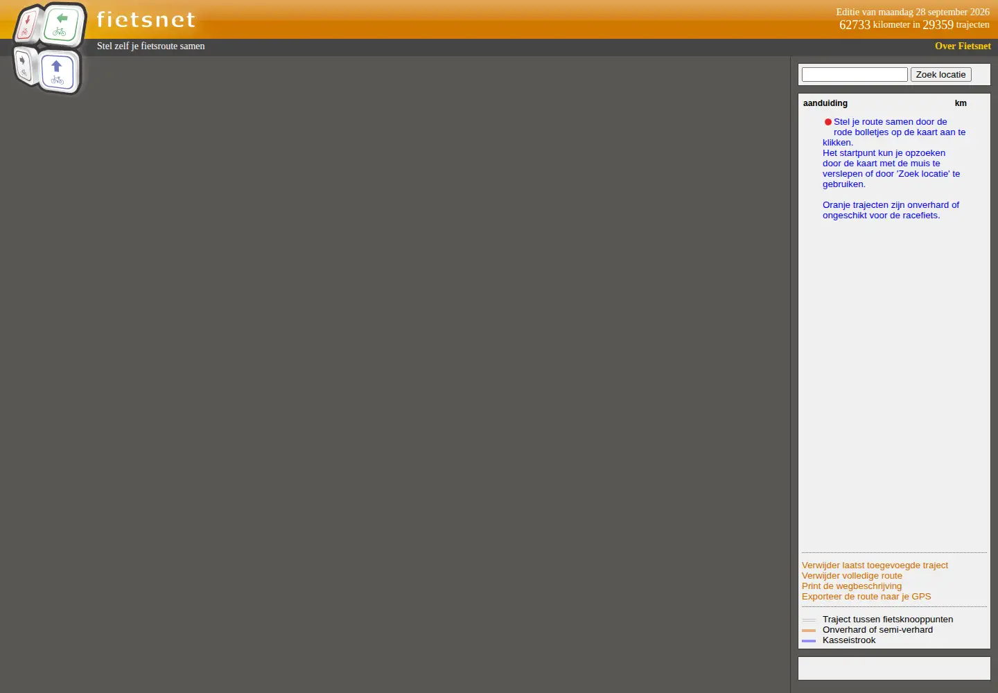 Captured homepage of fietsnet.be in the current scan