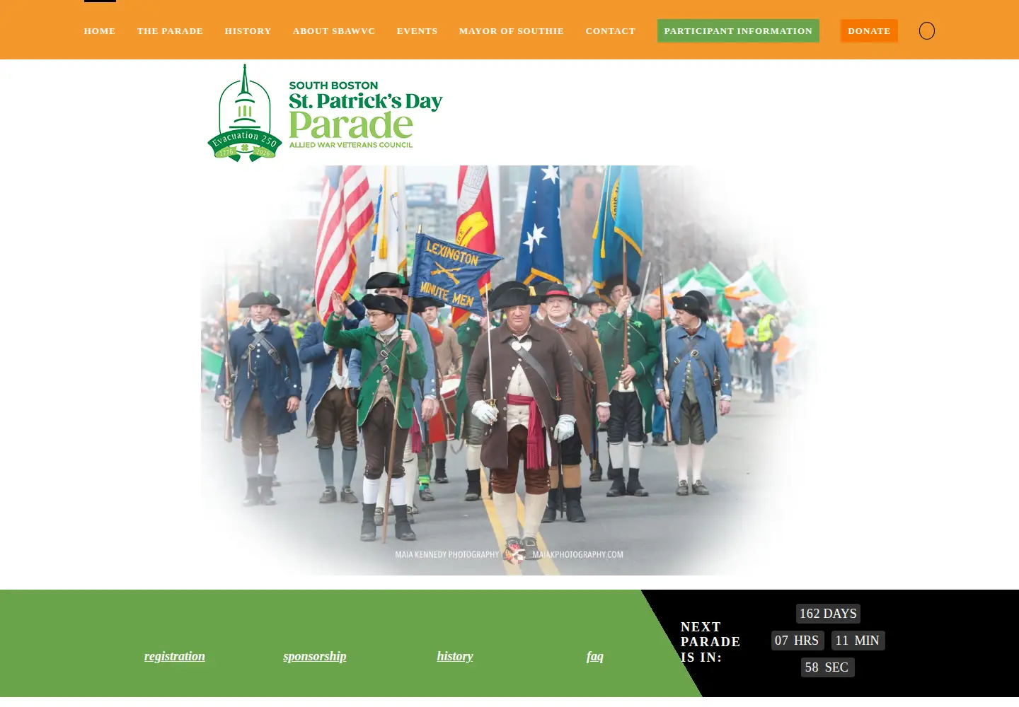Screenshot of southbostonparade.org