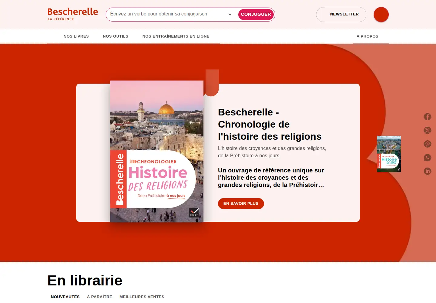 Screenshot of bescherelle.com