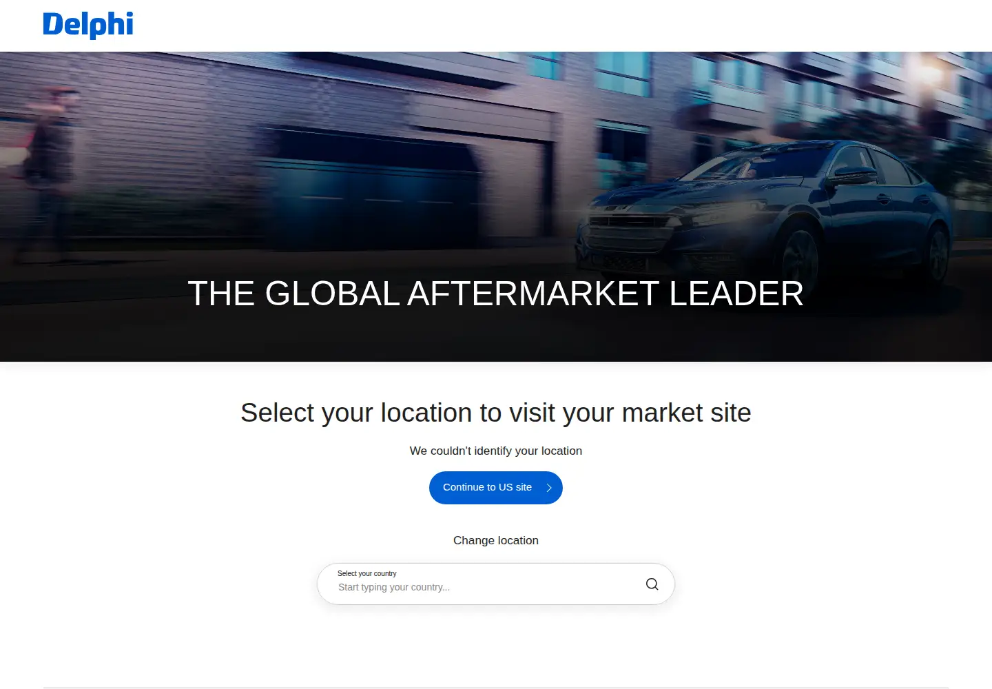 Captured homepage of delphiautoparts.com in the current scan