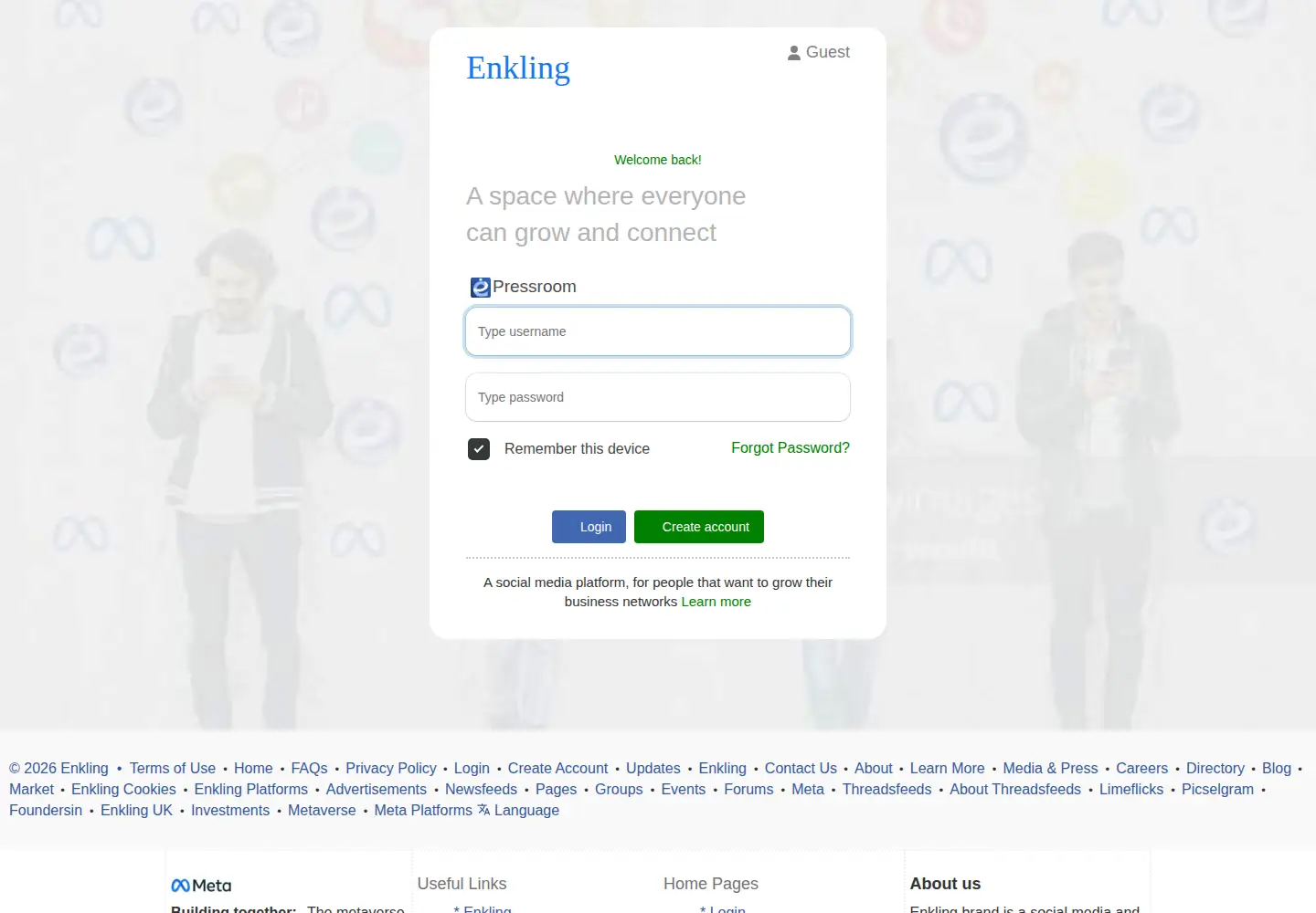 Screenshot of enkling.com