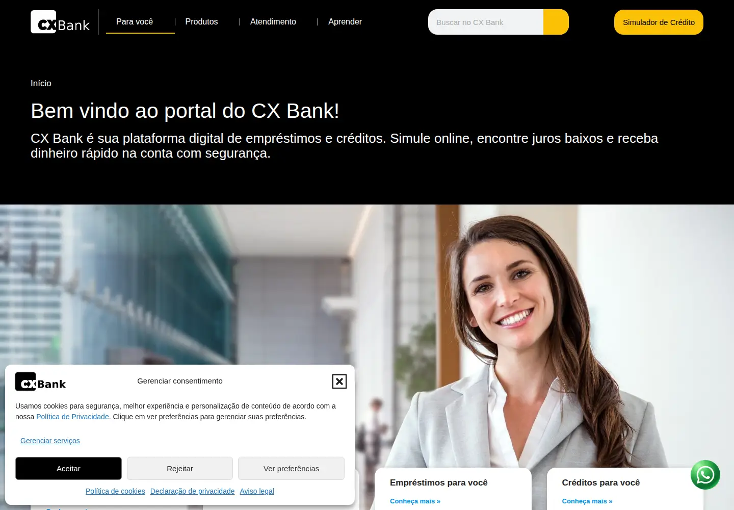 Screenshot of cxbank.co