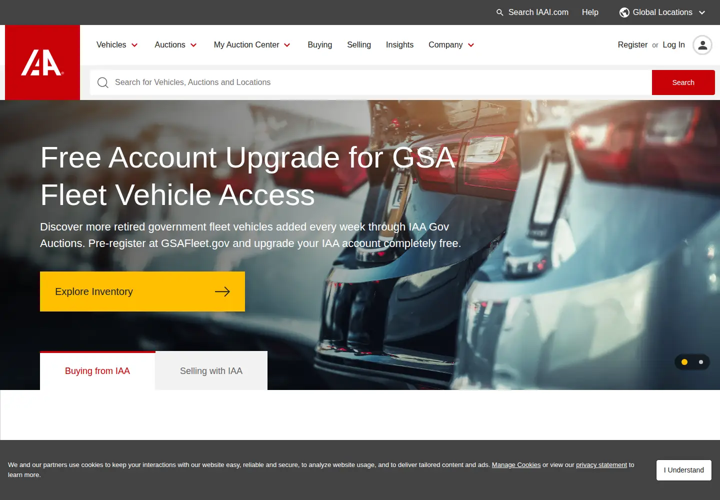 Screenshot of iaai.com