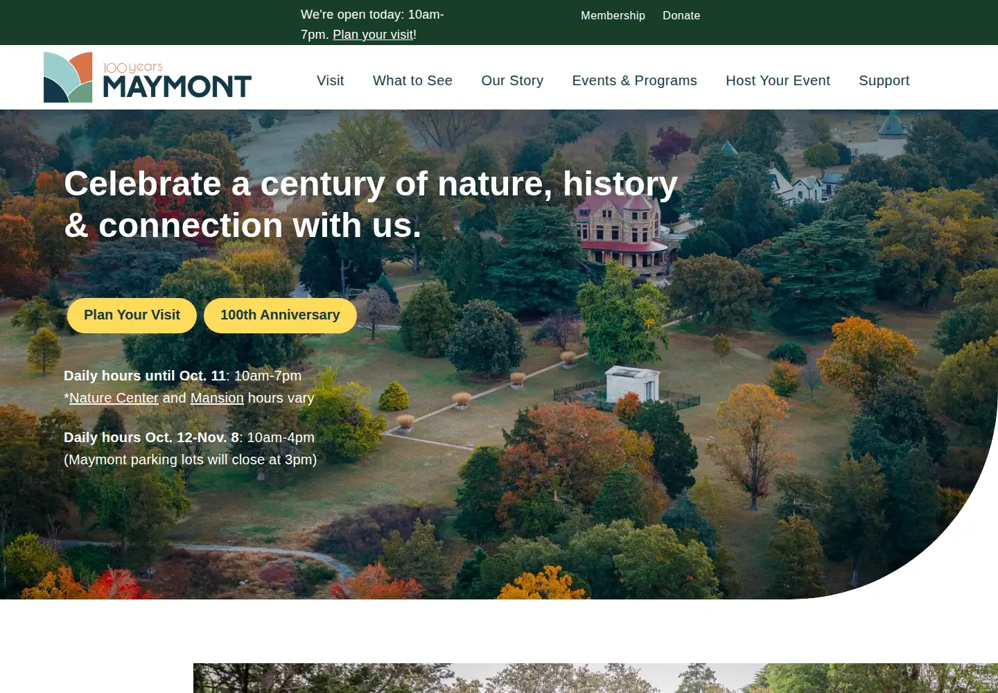 Screenshot of maymont.org