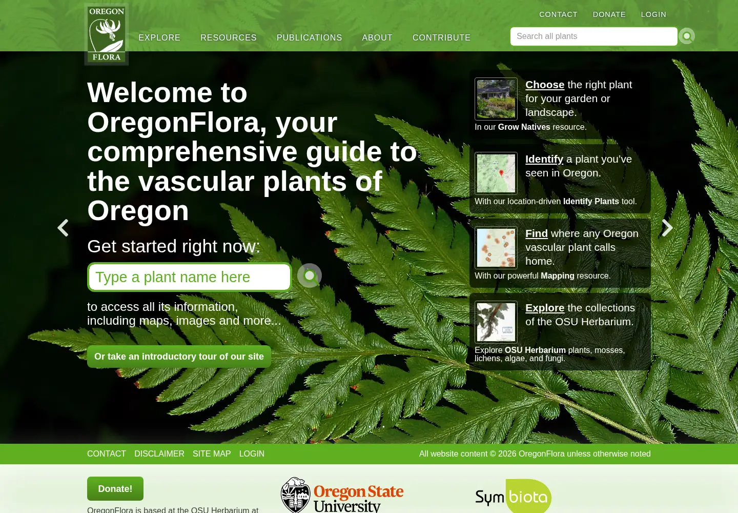 Screenshot of oregonflora.org