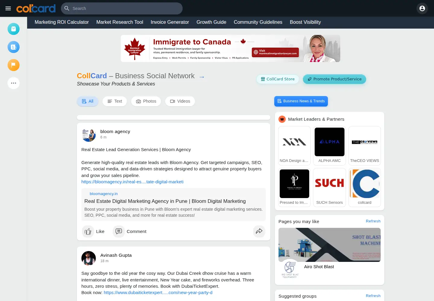 Screenshot of collcard.com
