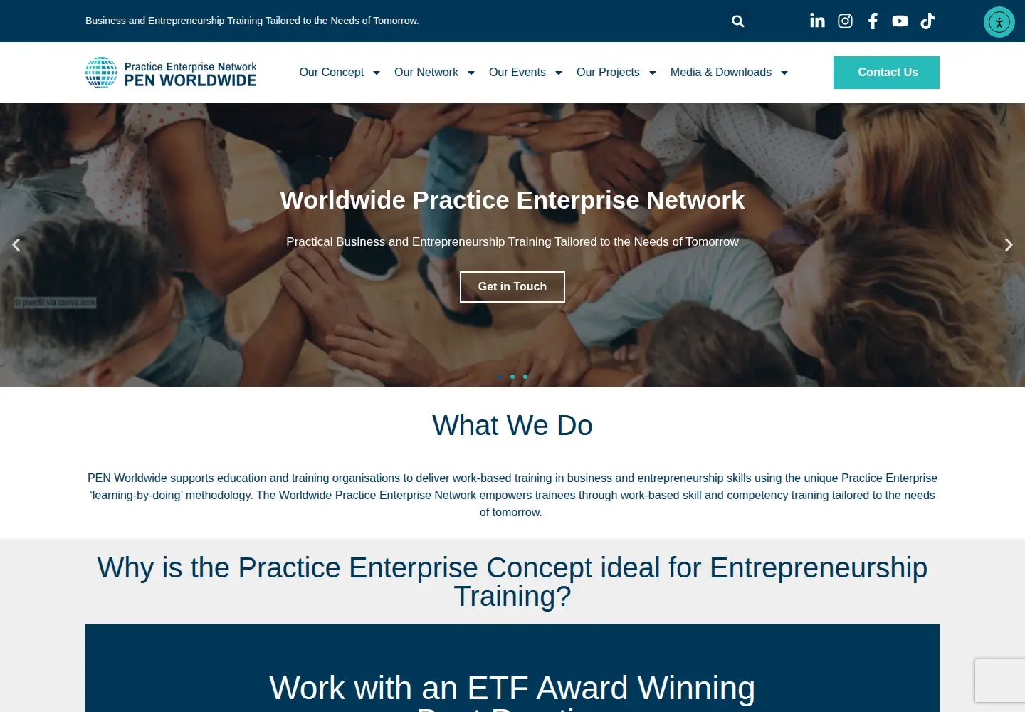 Screenshot of penworldwide.org
