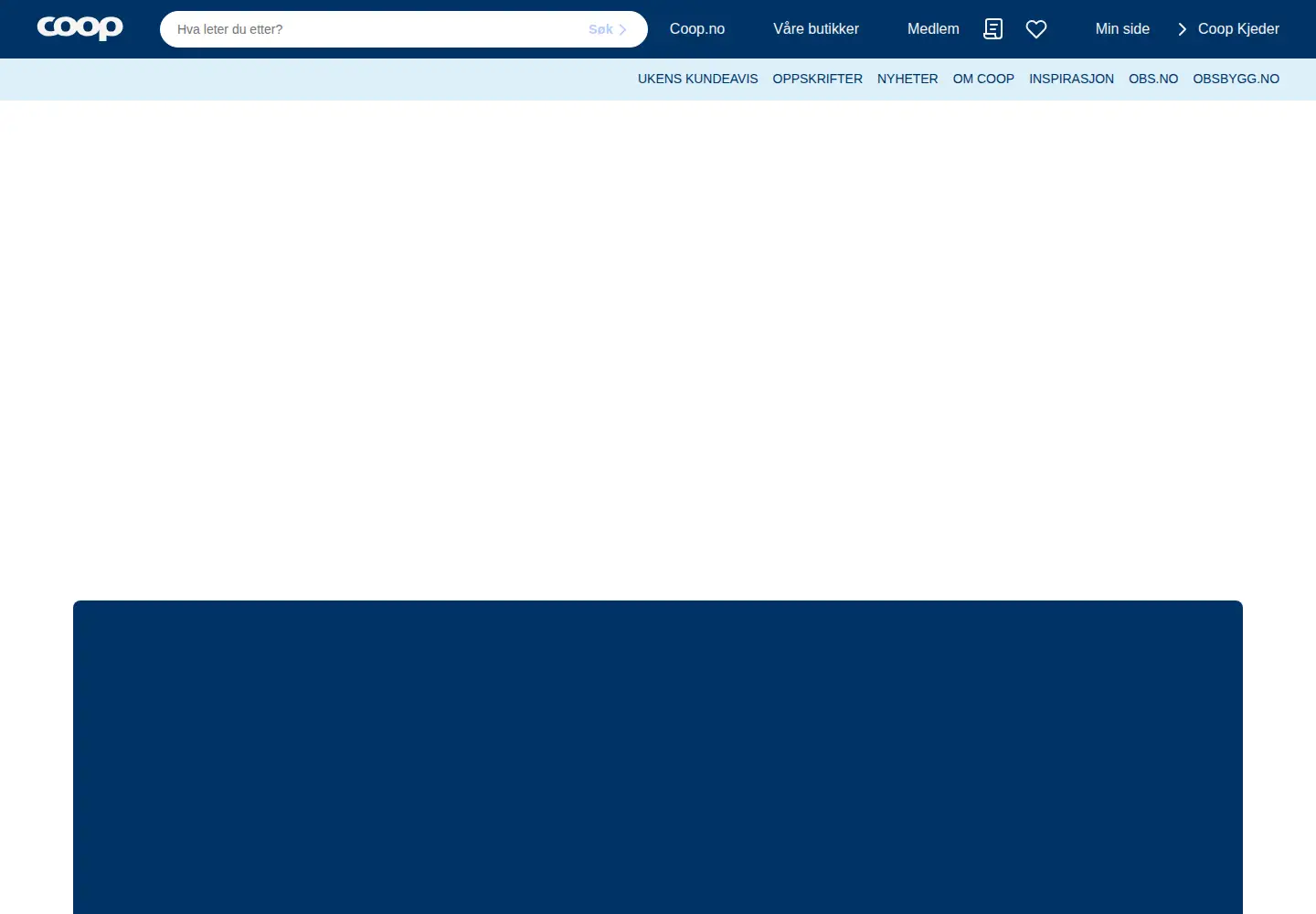 Screenshot of coop.no