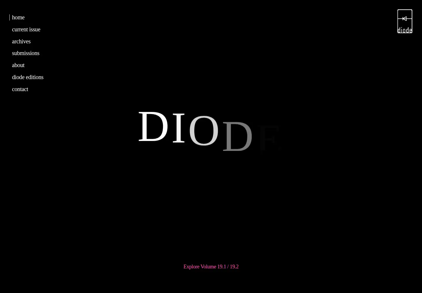 Screenshot of diodepoetry.com