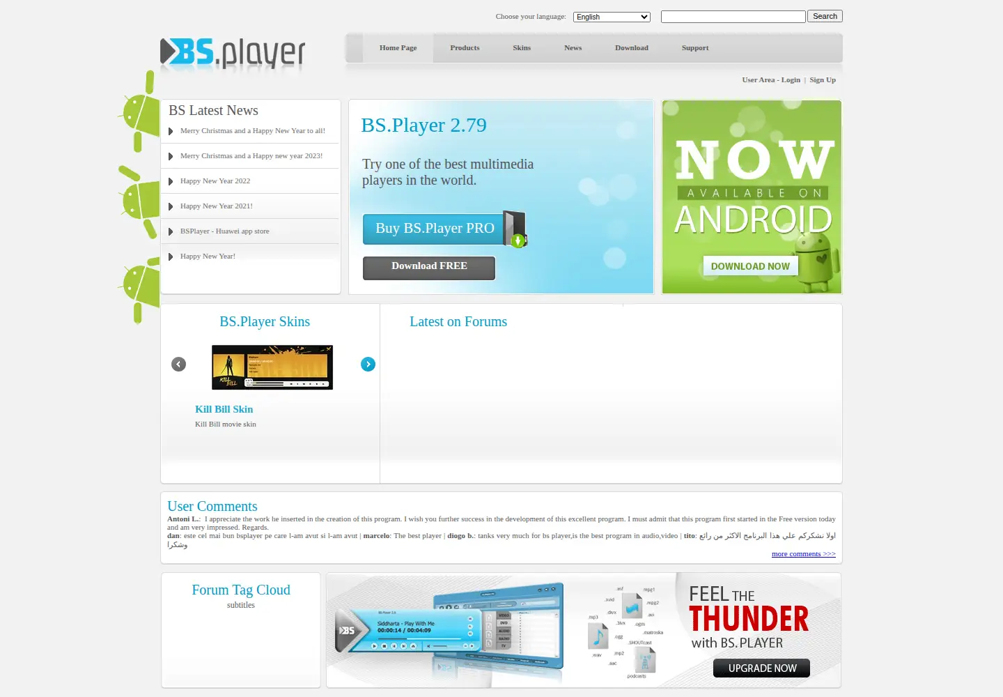 Screenshot of bsplayer.com