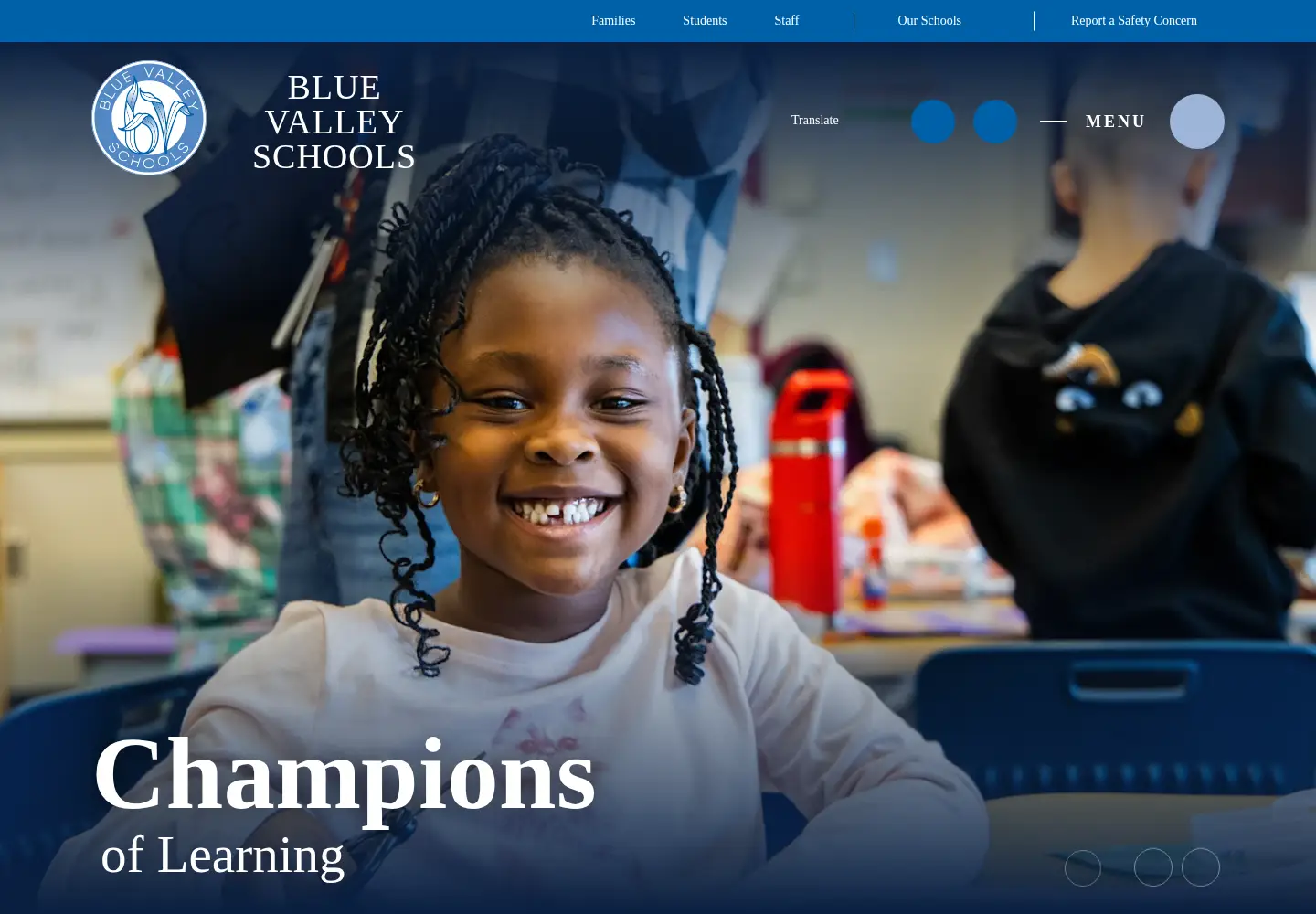 Screenshot of bluevalleyk12.org