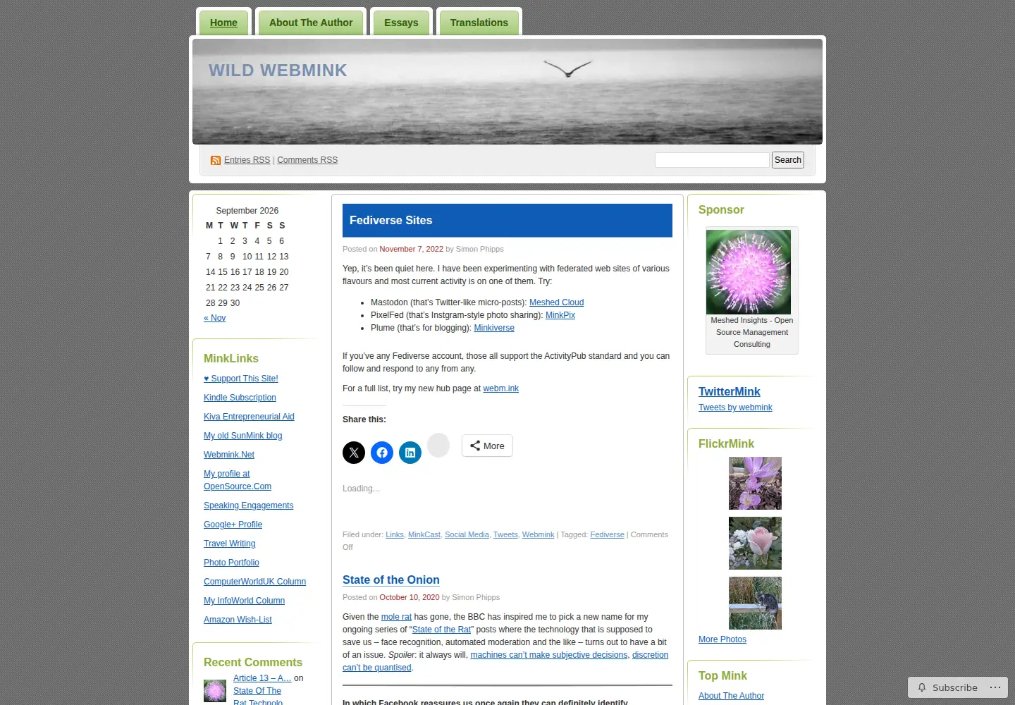 Screenshot of webmink.com