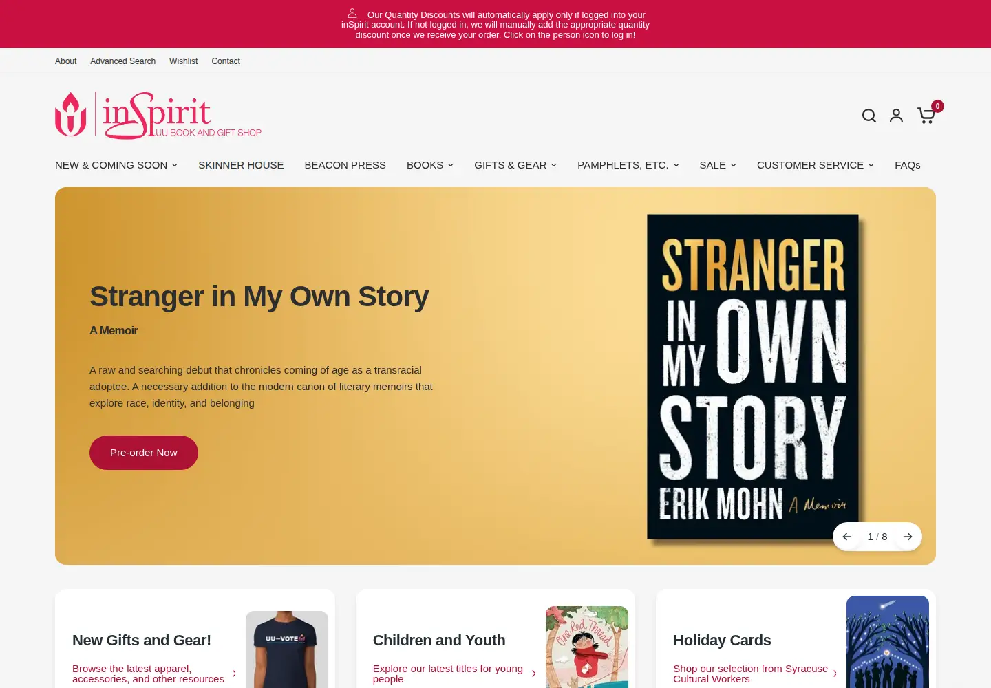 Screenshot of uuabookstore.org