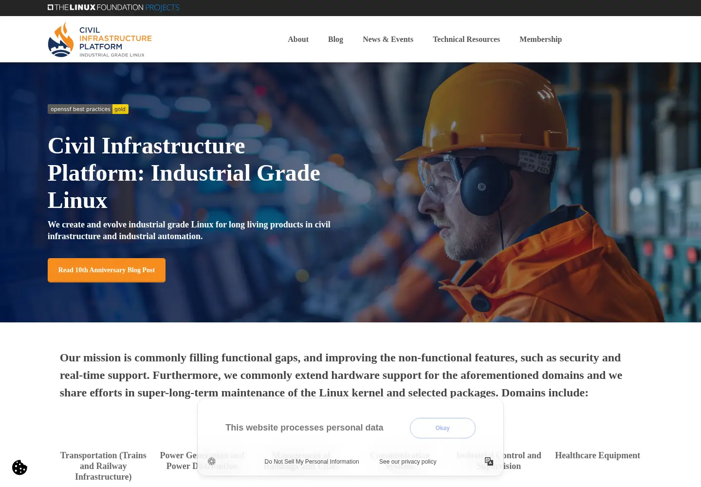 Screenshot of cip-project.org