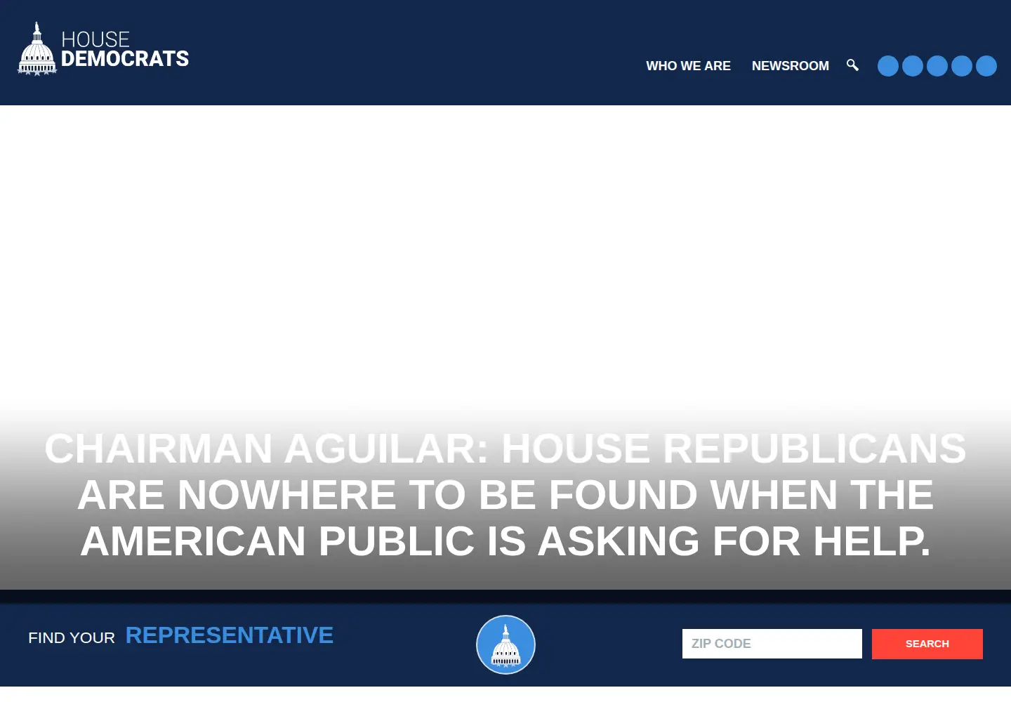 Screenshot of dems.gov
