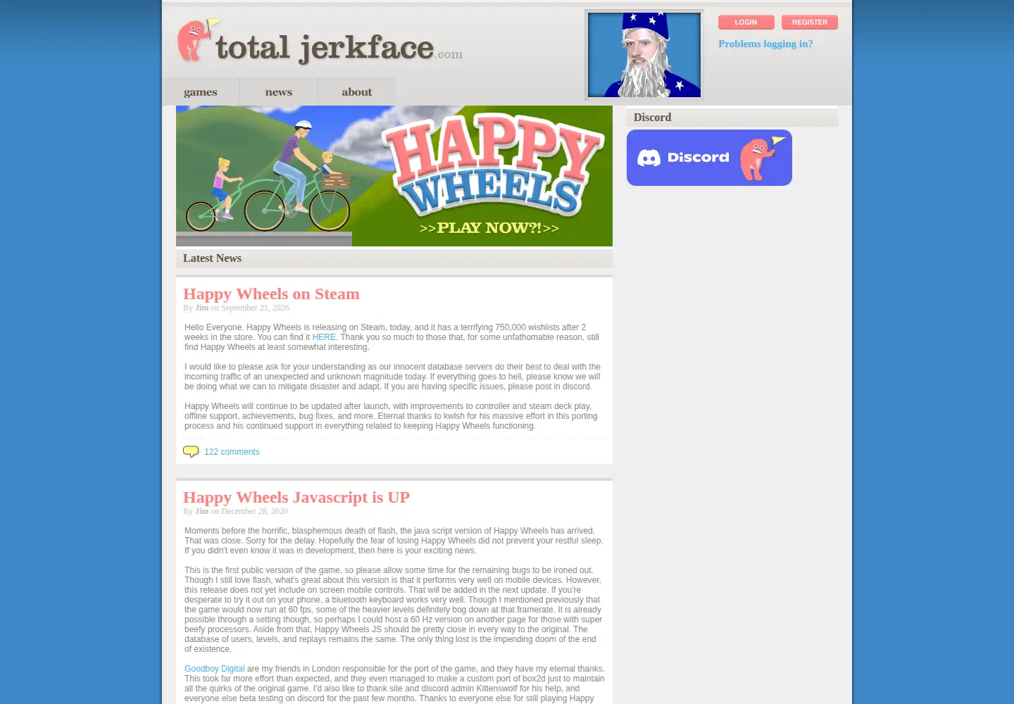 Screenshot of totaljerkface.com