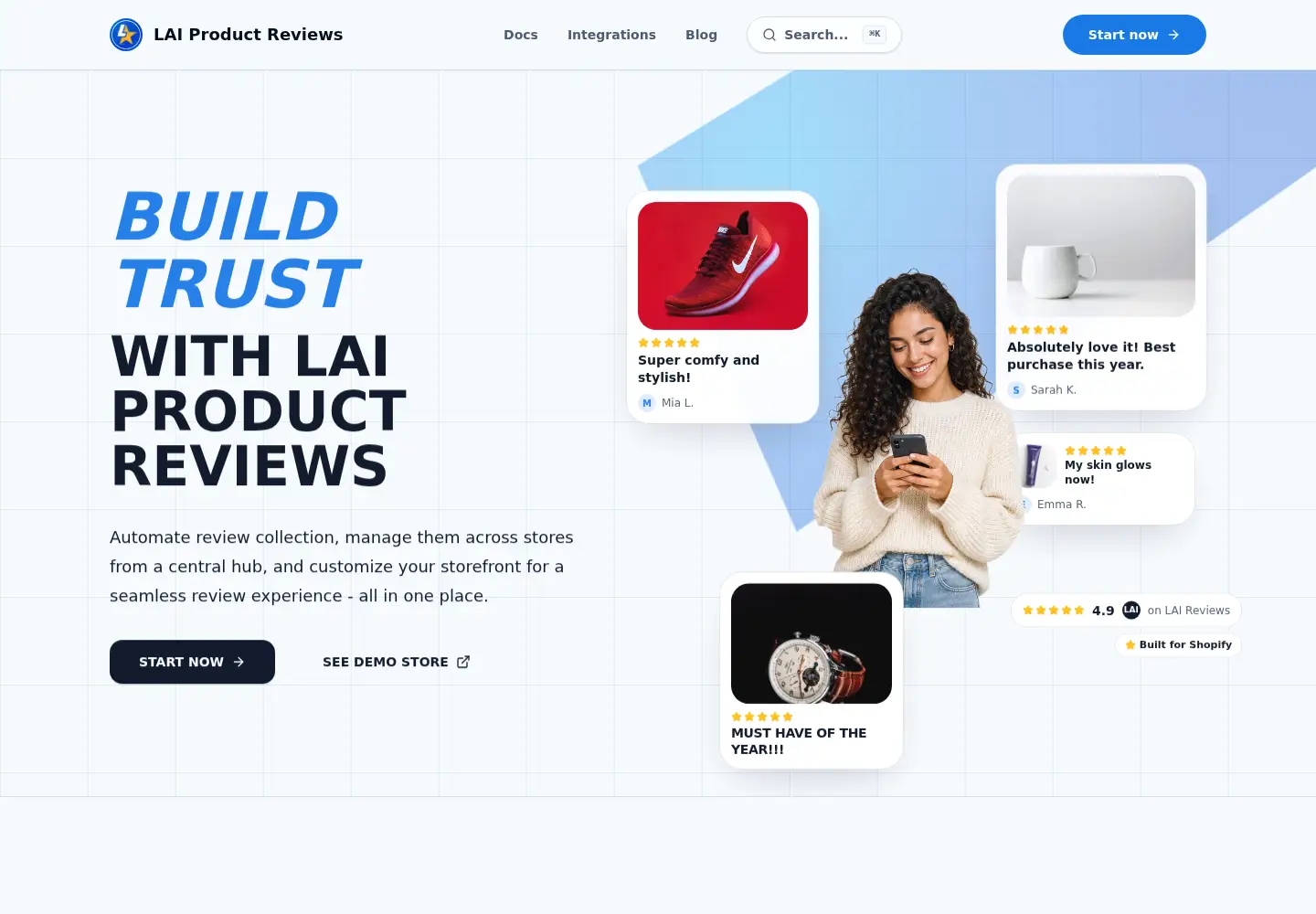 Screenshot of laireviews.io