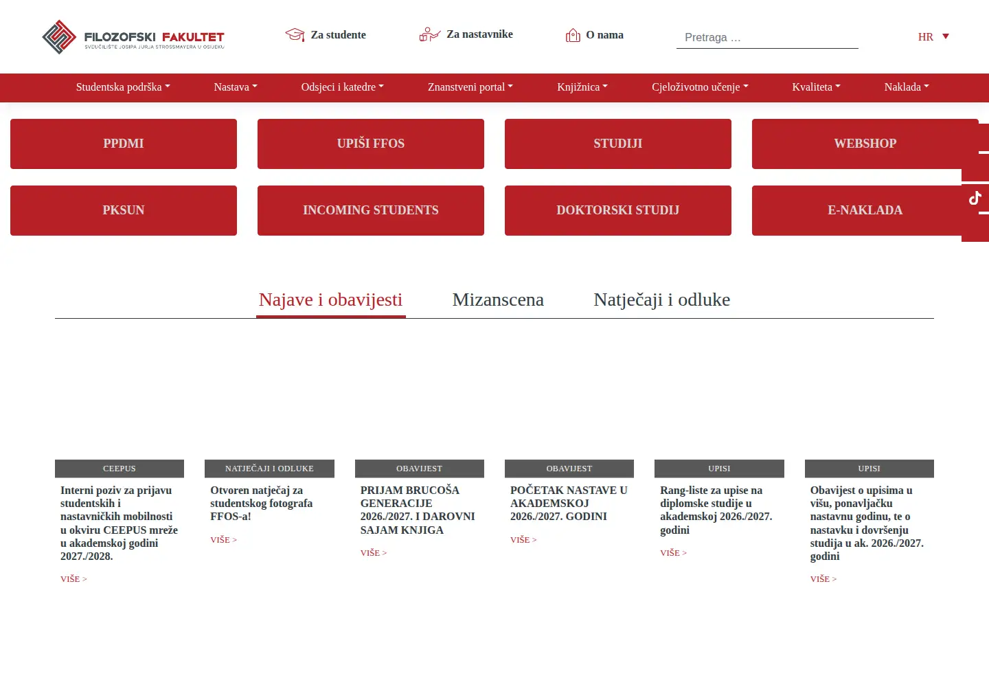 Screenshot of ffos.hr