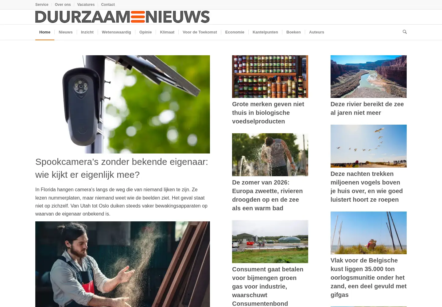 Screenshot of duurzaamnieuws.nl