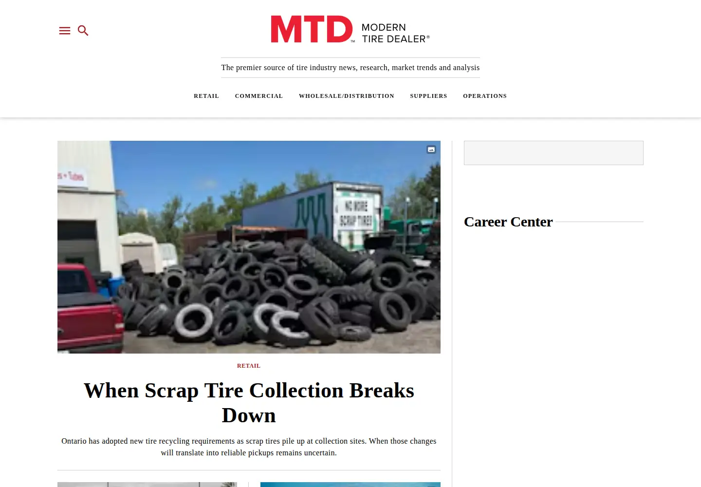 Screenshot of moderntiredealer.com