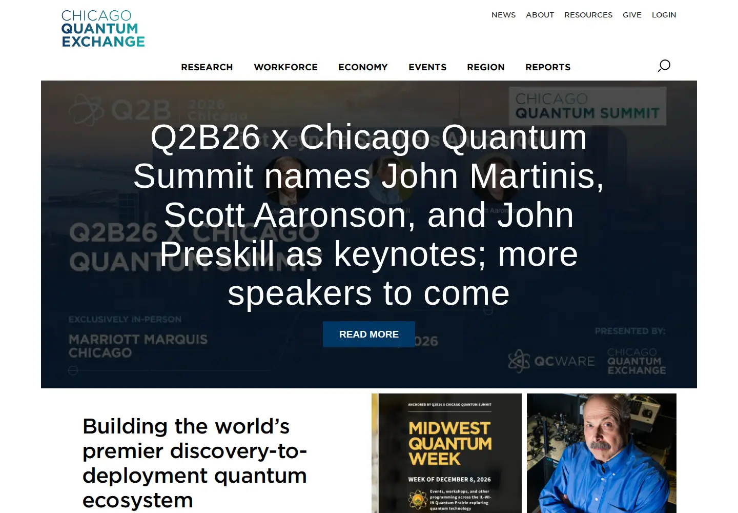 Screenshot of chicagoquantum.org