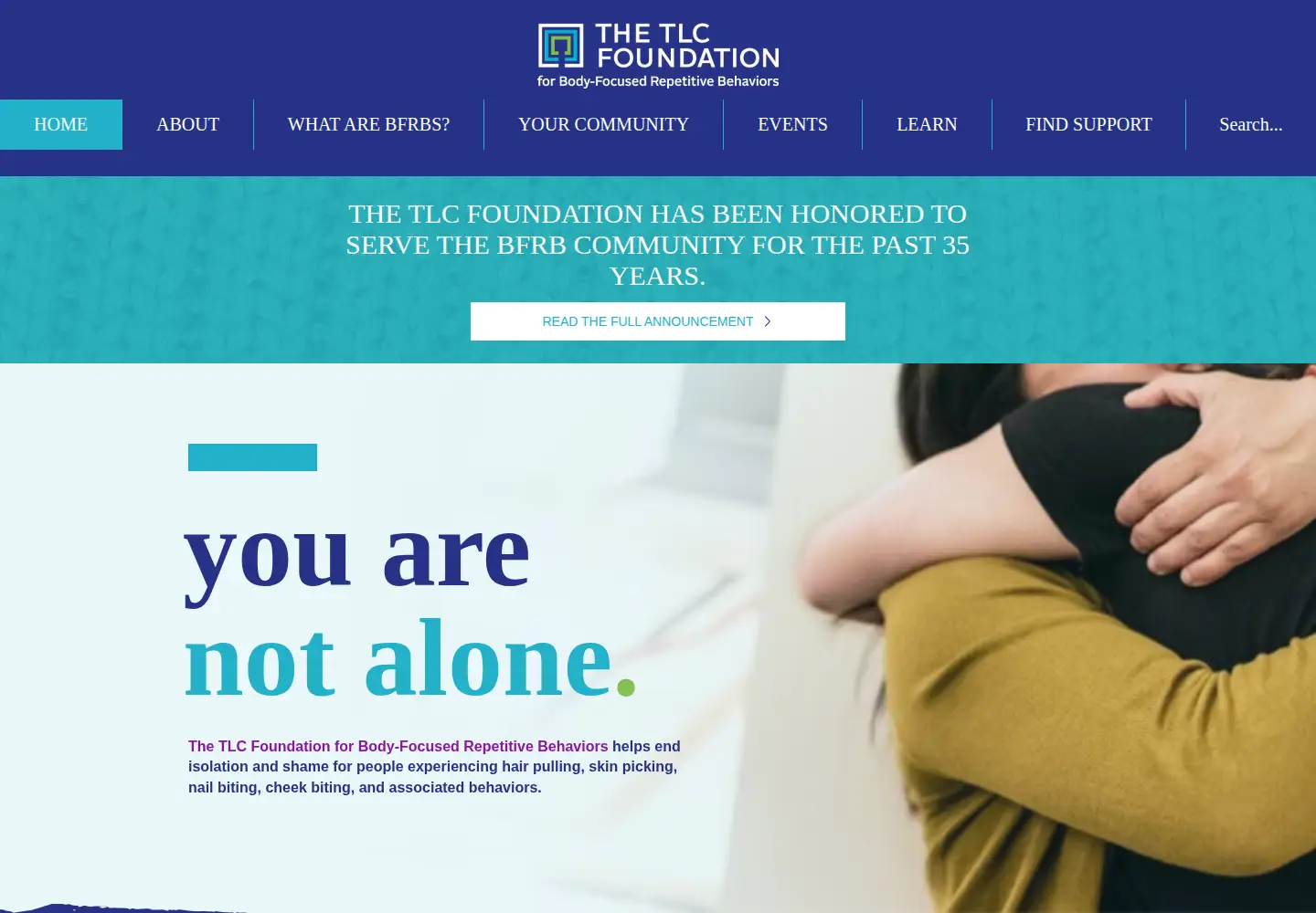 Screenshot of bfrb.org