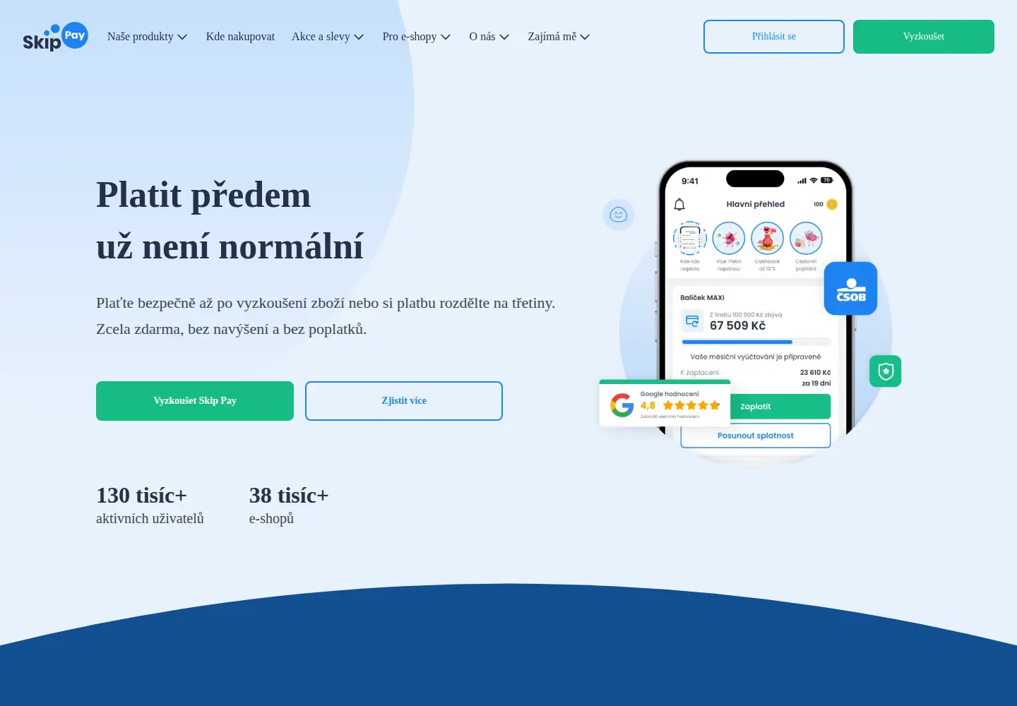 Screenshot of skippay.cz