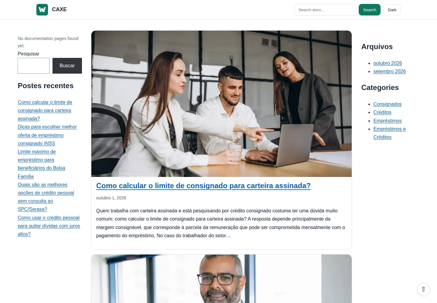 Screenshot of caxe.com.br