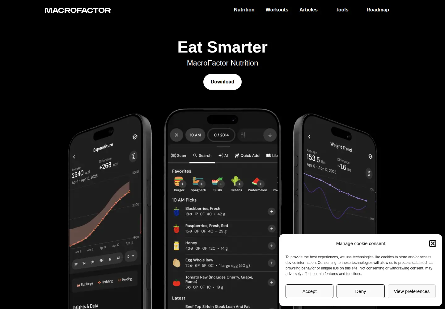 Screenshot of macrofactorapp.com