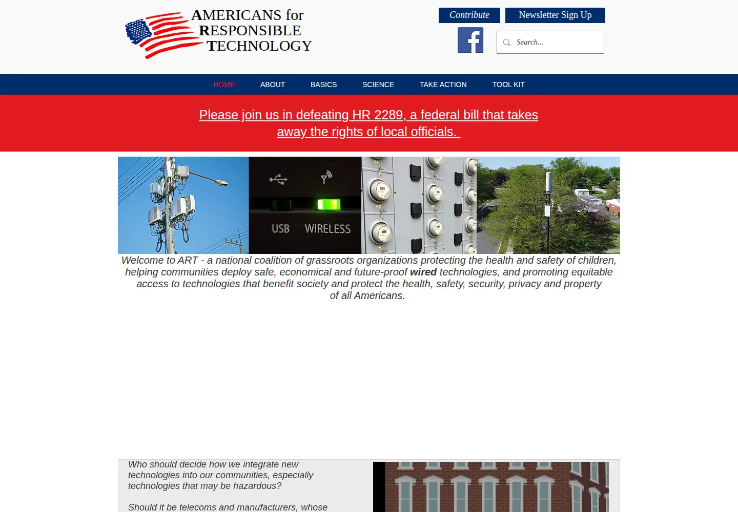 Screenshot of americansforresponsibletech.org